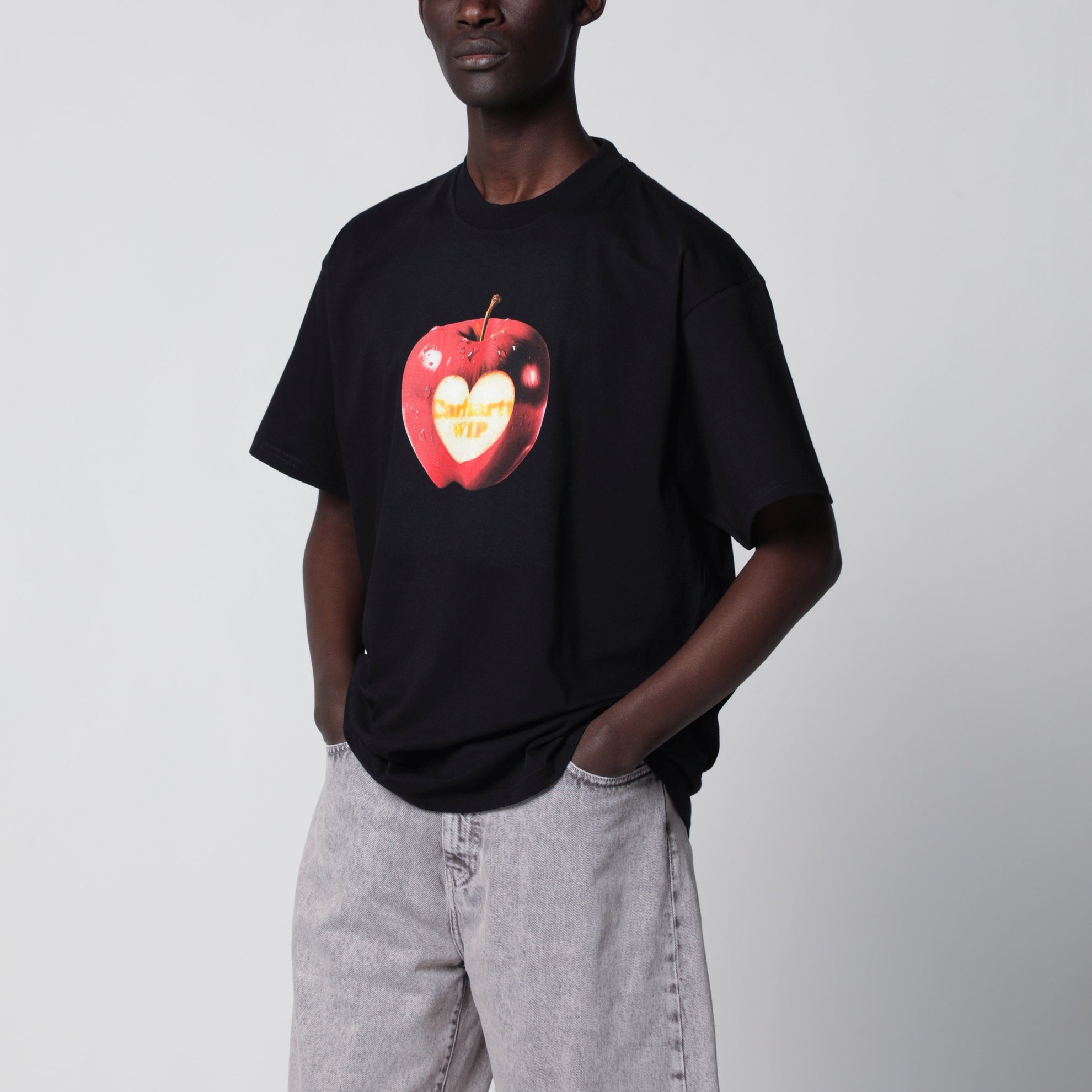 T-shirt Spoiled à col rond en coton bio noire