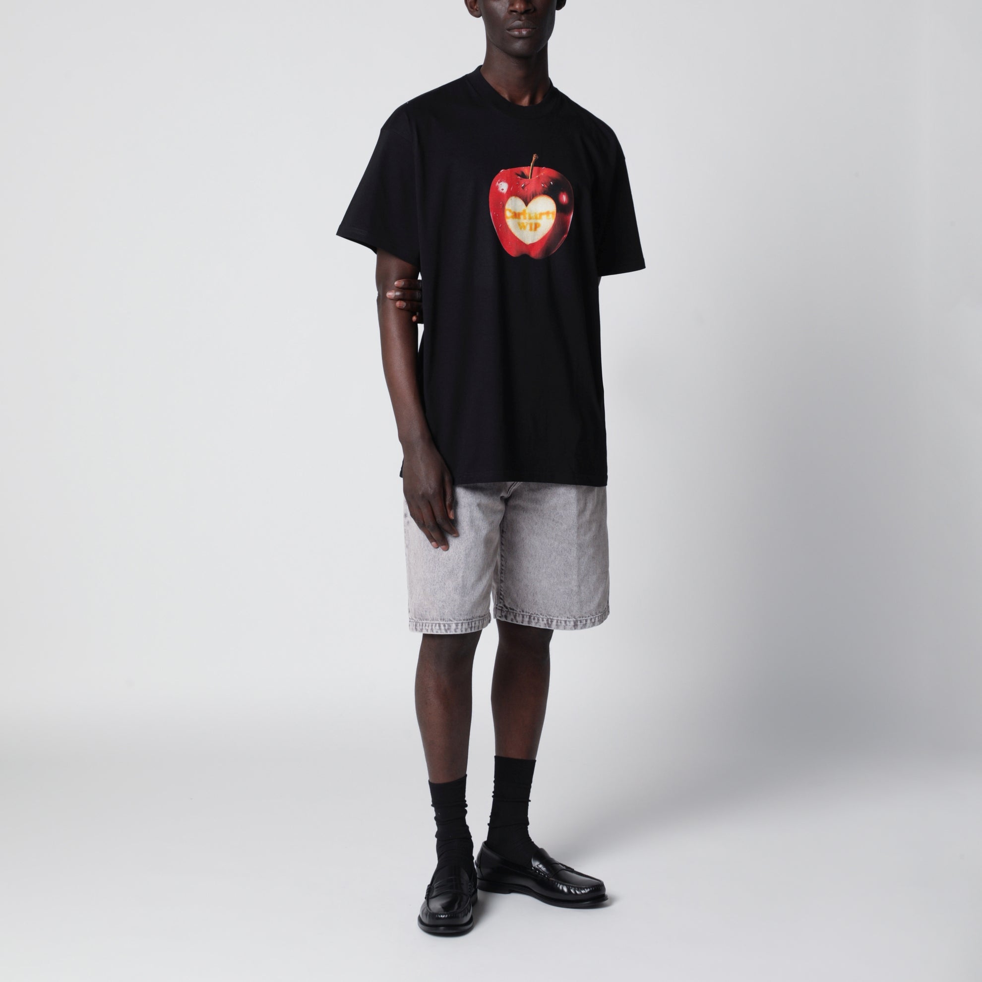 T-shirt Spoiled à col rond en coton bio noire