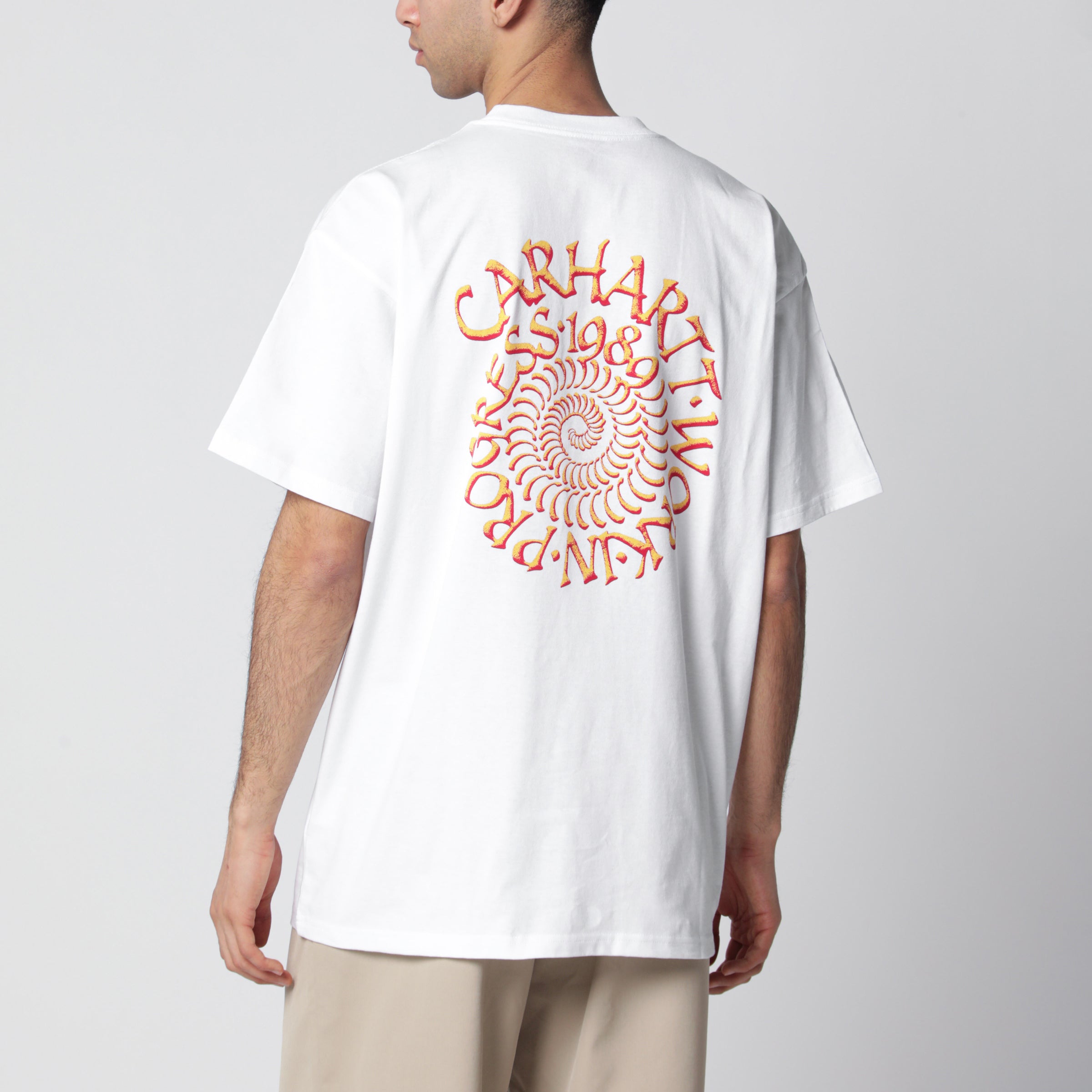 Carhartt WIP Spirals T-shirt in organic cotton jersey in white