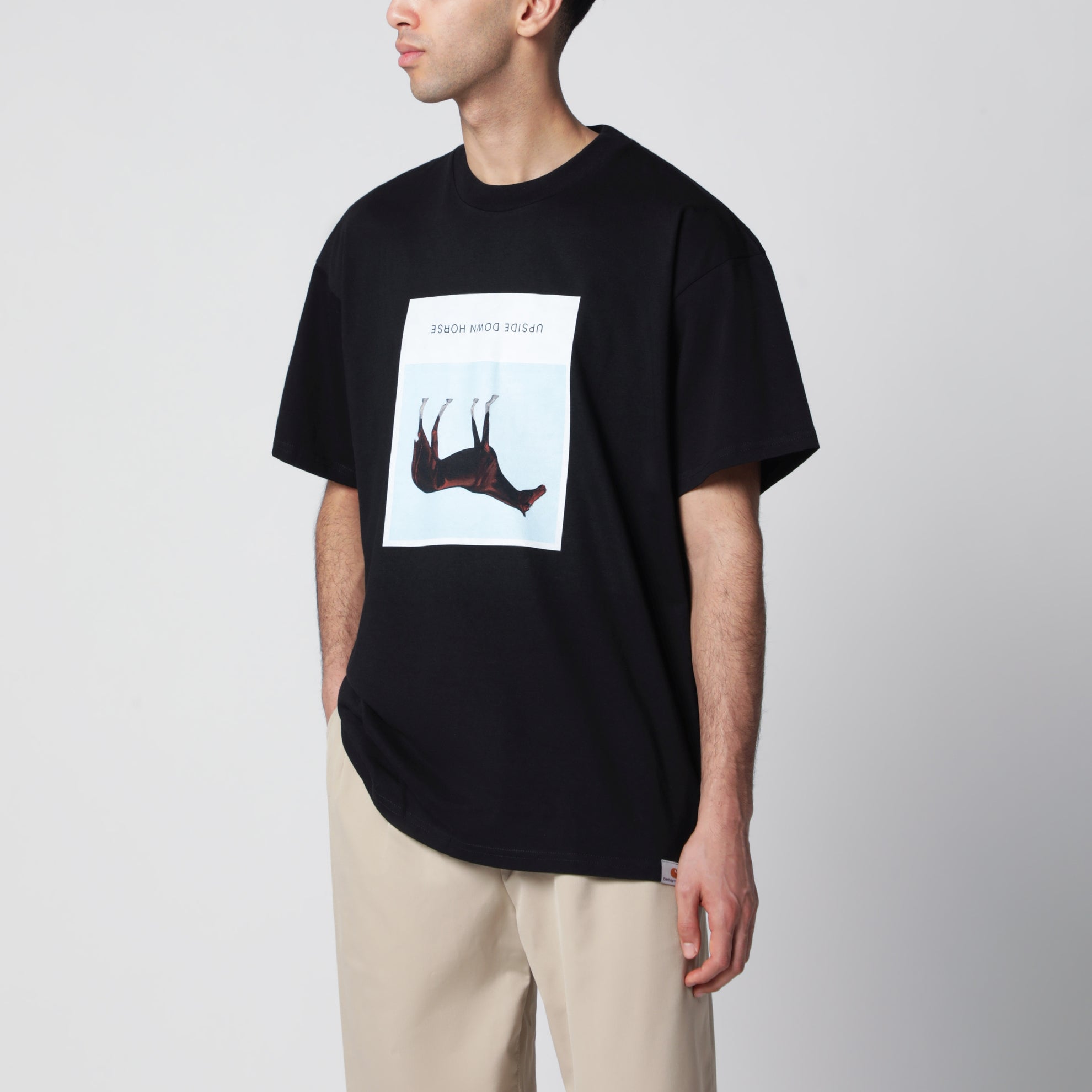 S/S Sean Hamilton 02 crewneck T-shirt in organic cotton, black