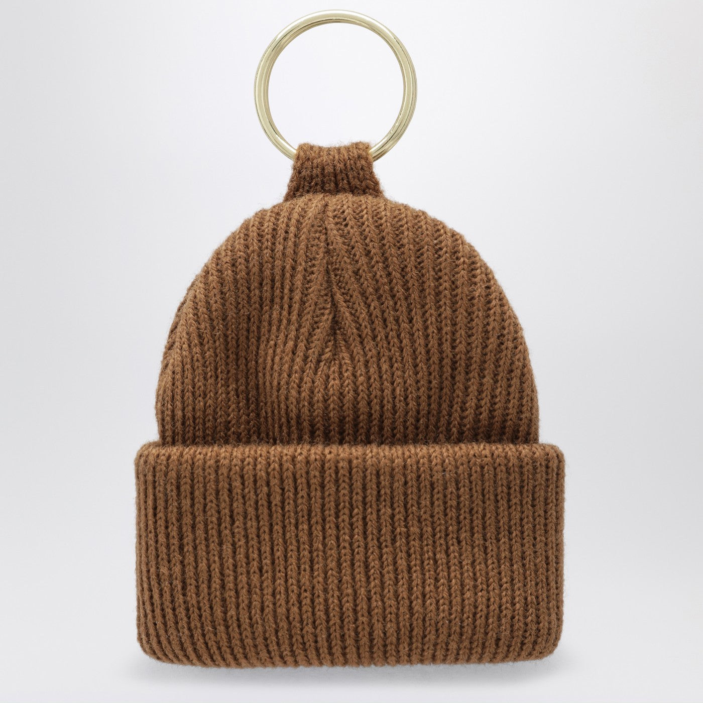 Mini Watch Hat Keychain marrone chiaro
