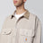 Prescott shirt jacket in cotton canvas beige