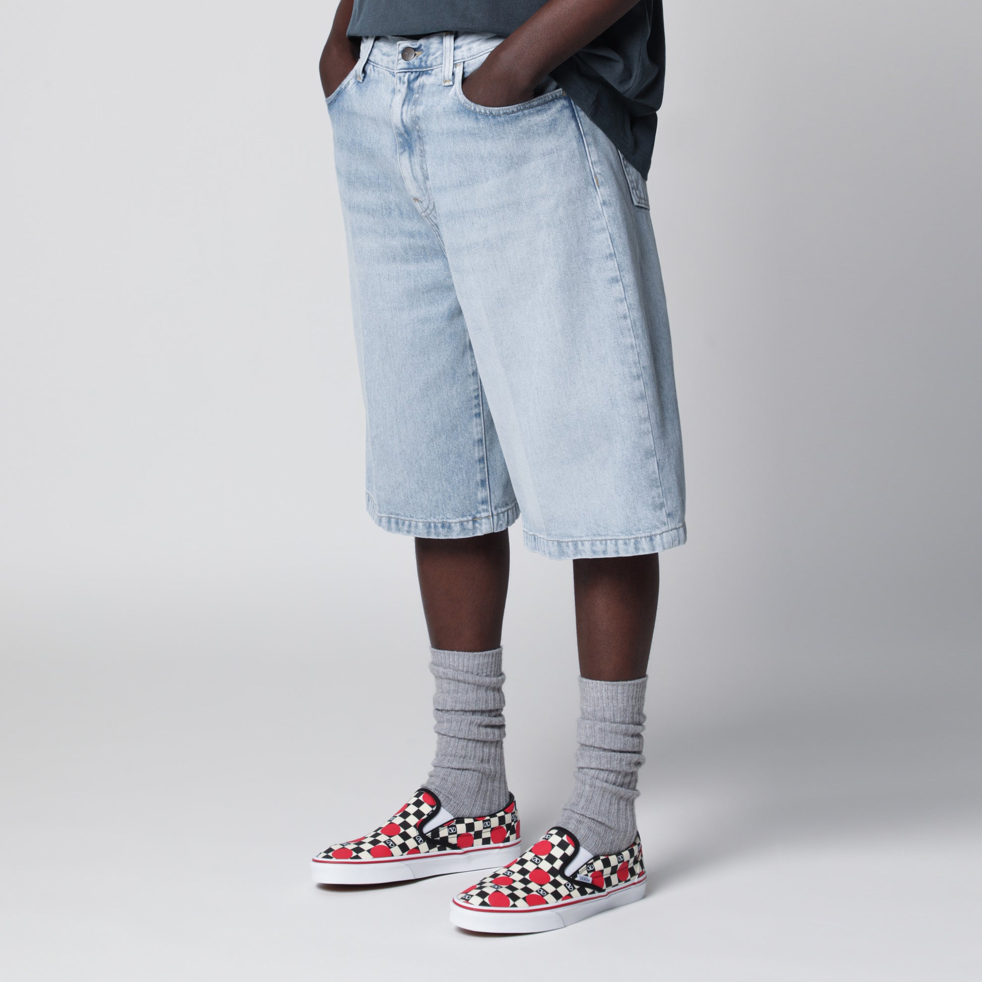 Pantaloncini Langdon in denim di cotone blu