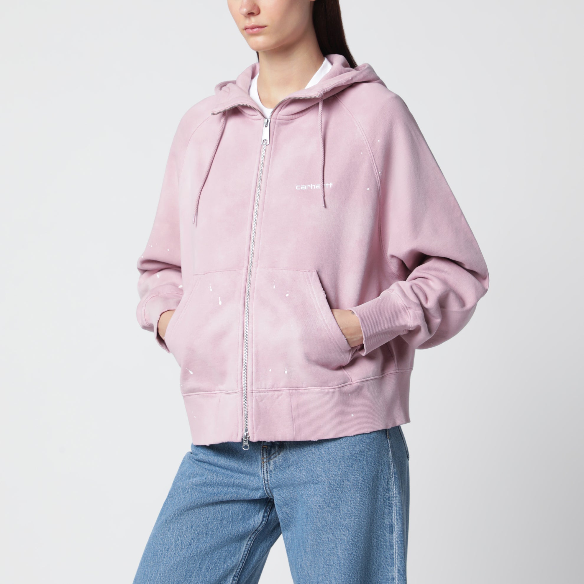 Veste à capuche Hooded Painter en coton Hortensia