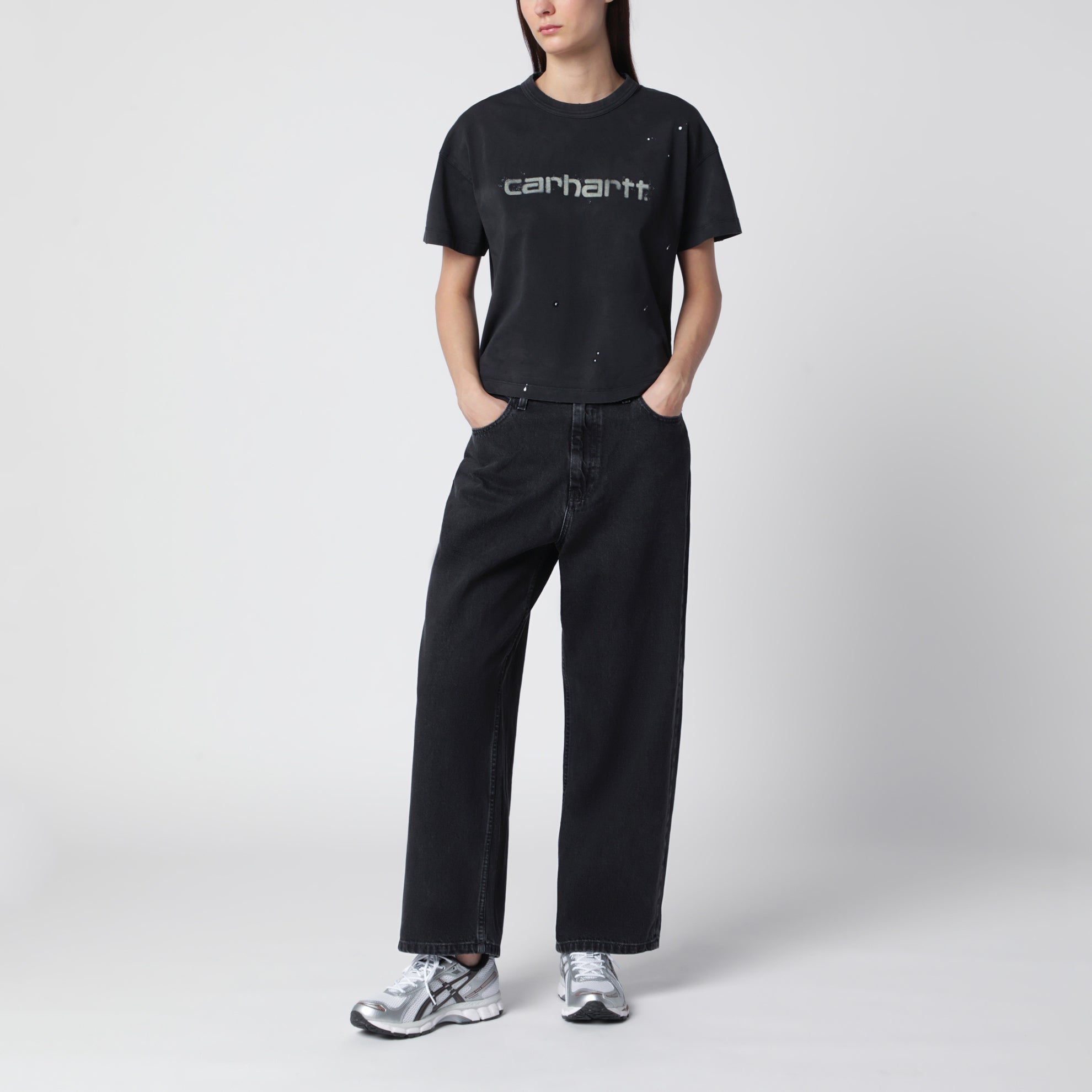 Painter T-shirt in organic cotton jersey, black