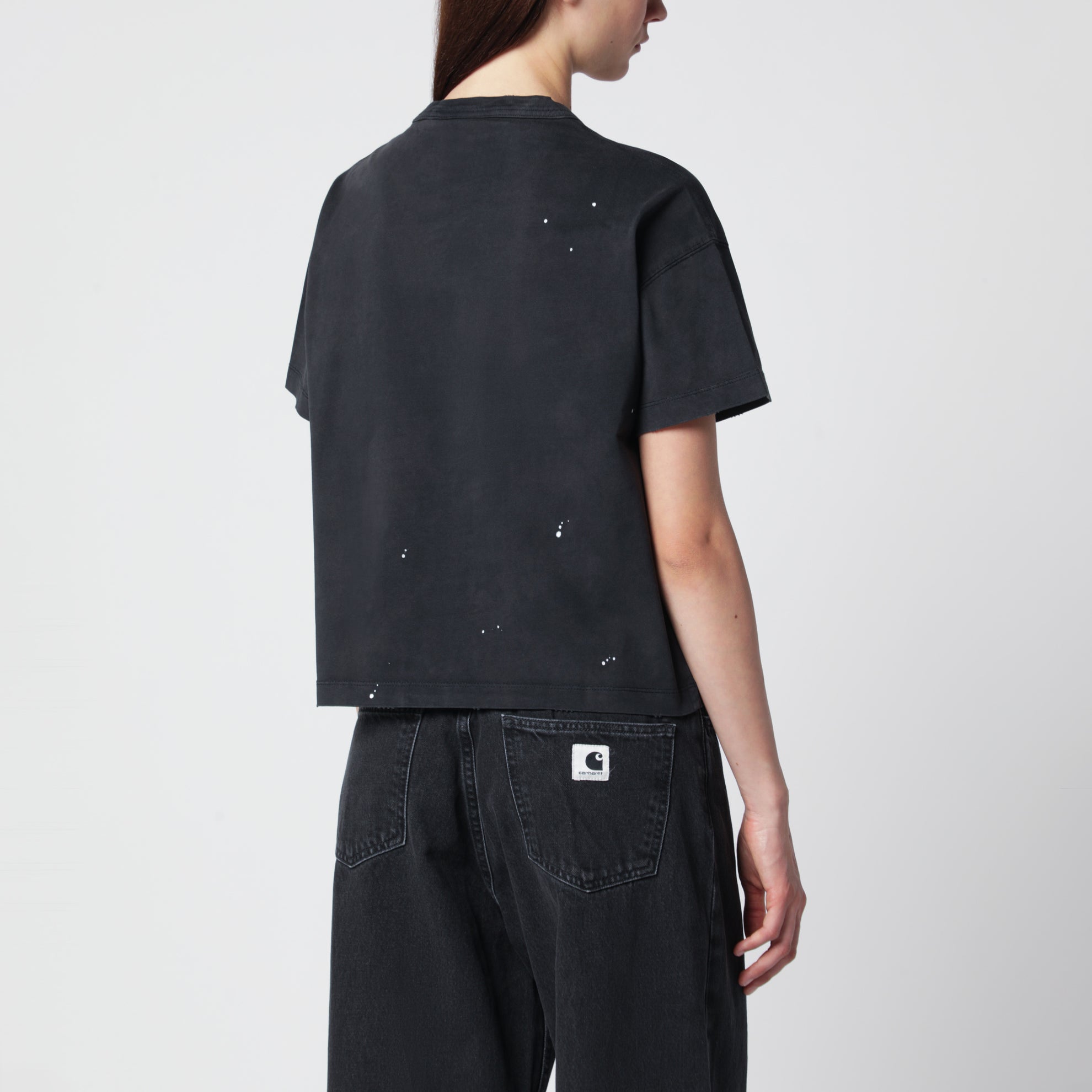 Painter T-shirt in organic cotton jersey, black