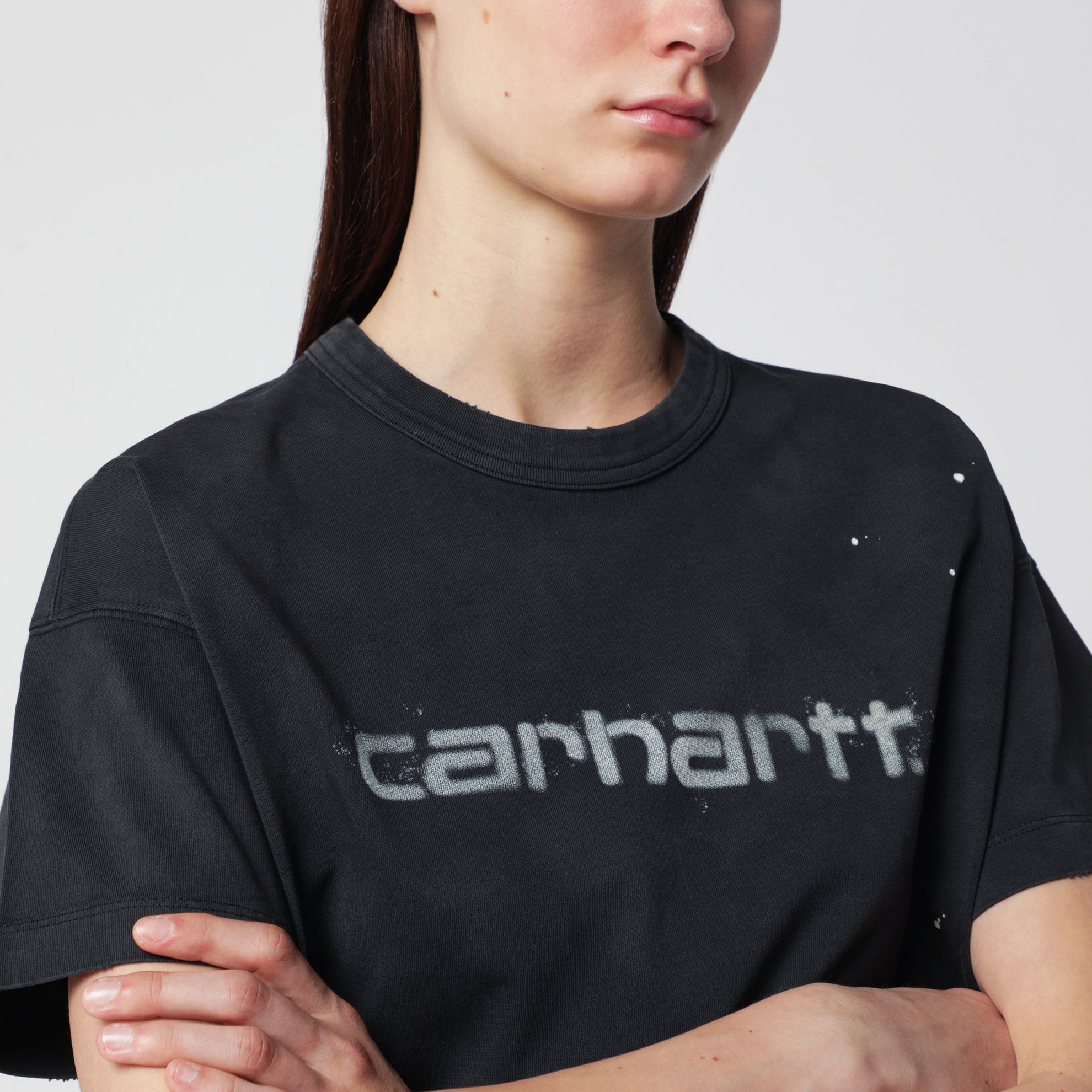 Painter T-shirt in organic cotton jersey, black