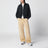 Sweat-shirt cardigan zippé en maille de coton noir