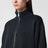 Black cotton knit zip cardigan sweatshirt