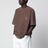 Loose Pocket T-shirt in tobacco-coloured cotton jersey