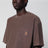 T-shirt Loose Pocket in jersey di cotone tabacco