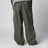 Pantaloni cargo Mandler in popeline di cotone verde militare