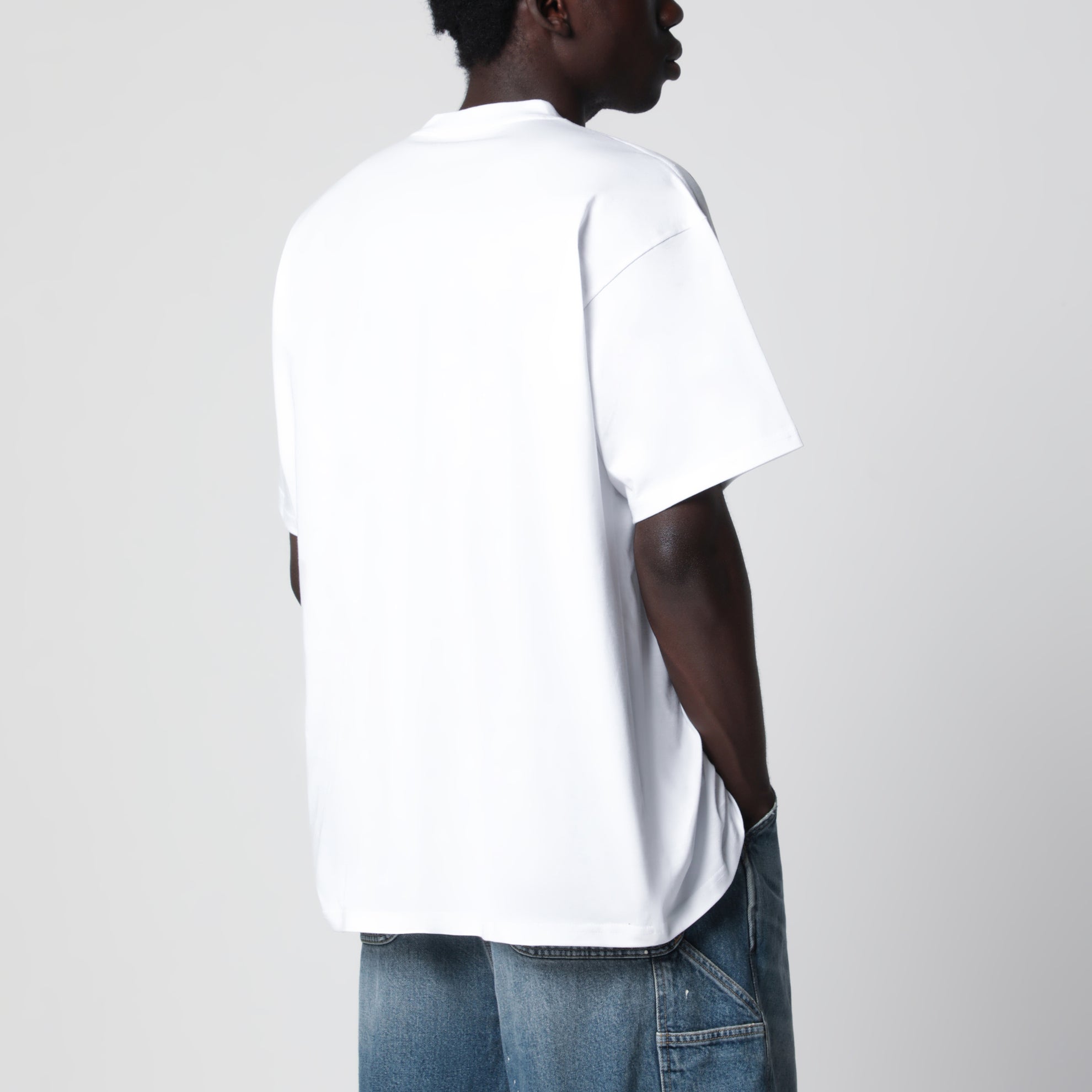 T-shirt S/S Fan bianca in cotone con stampa grafica