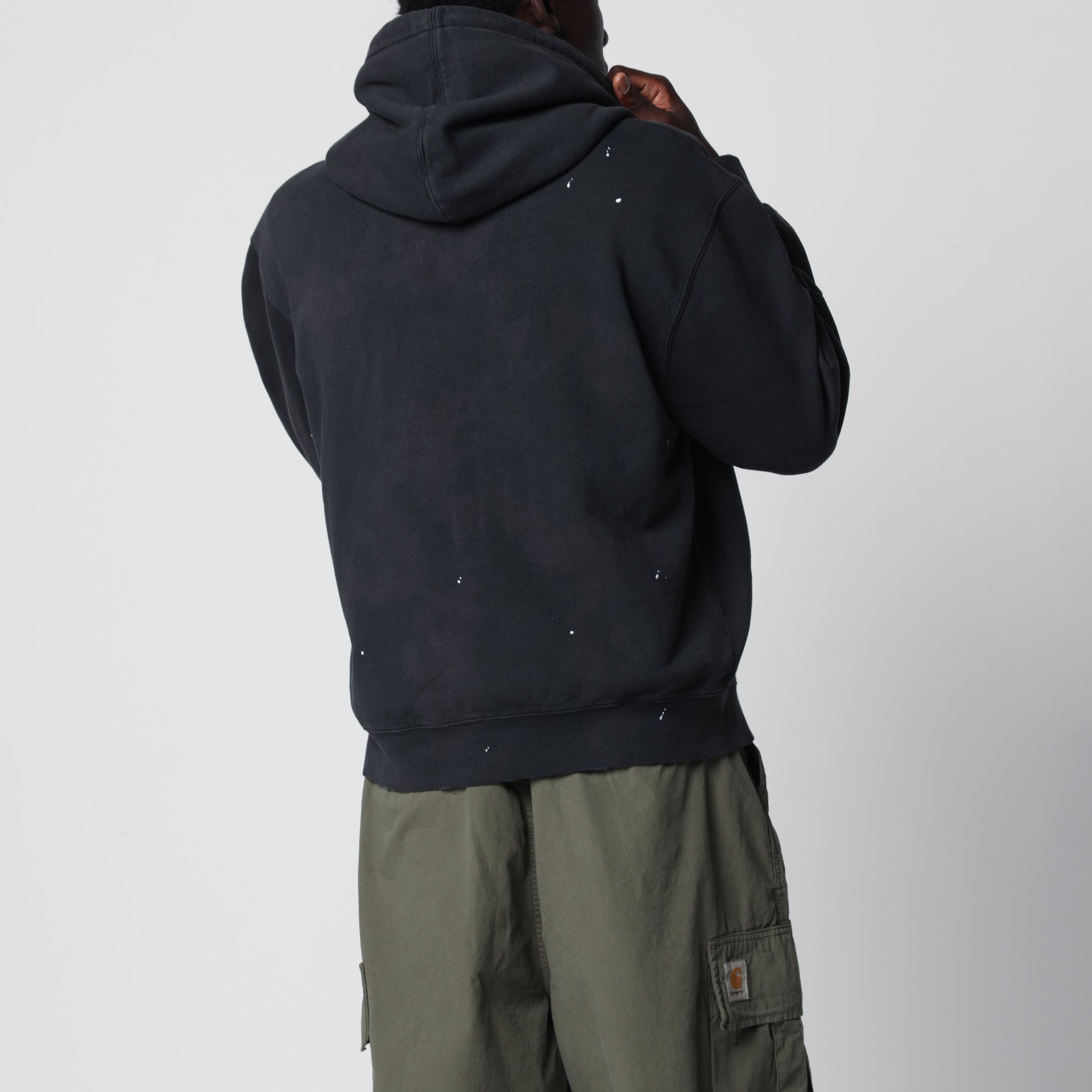 Giacca Hooded Painter in jersey di cotone grigia