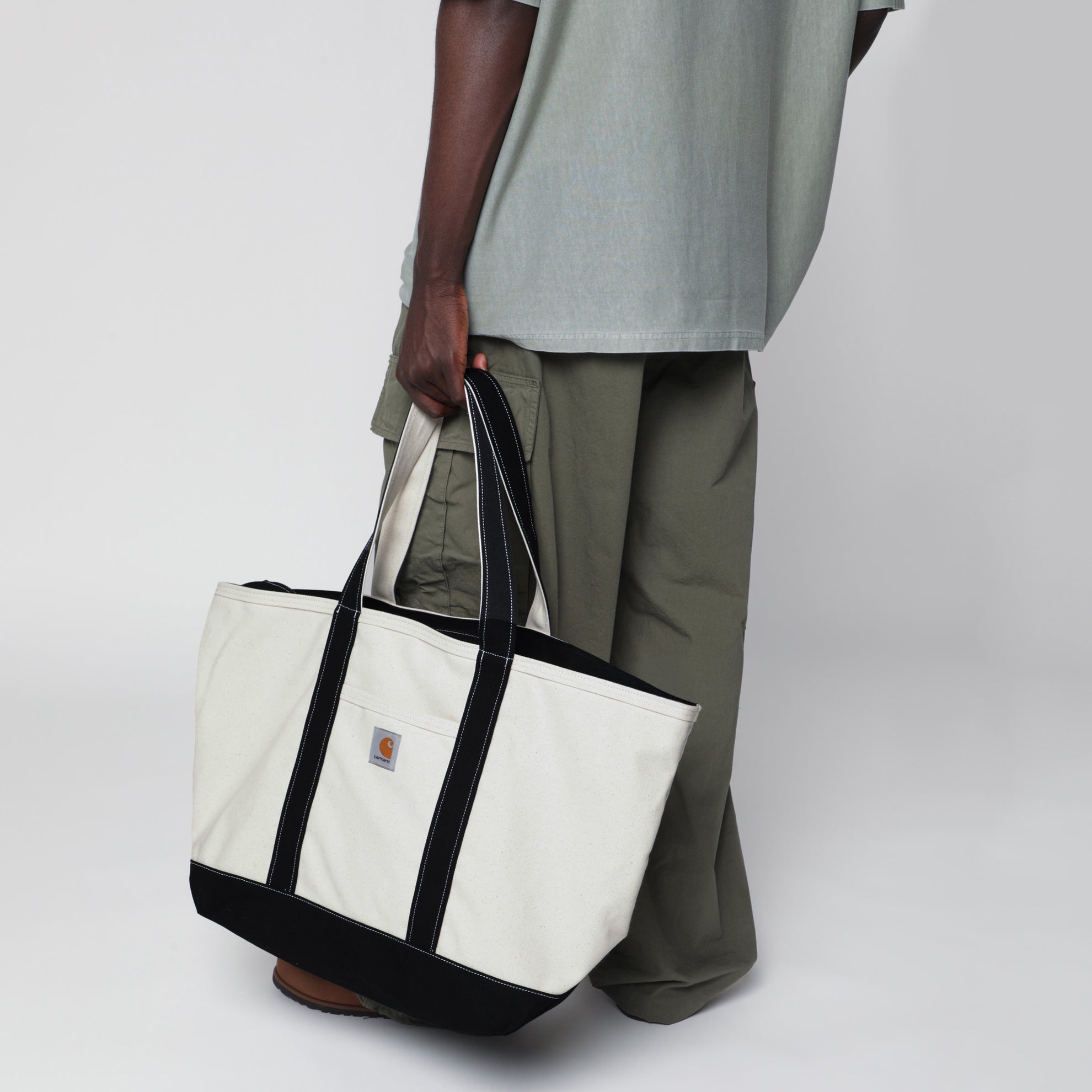 Tote-Bag Canvas Beach Tote aus Canvas in Natur/Schwarz