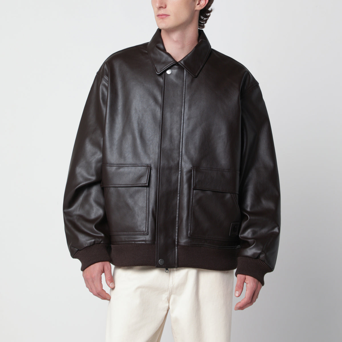 Veste Arizona tabac en cuir synthétique