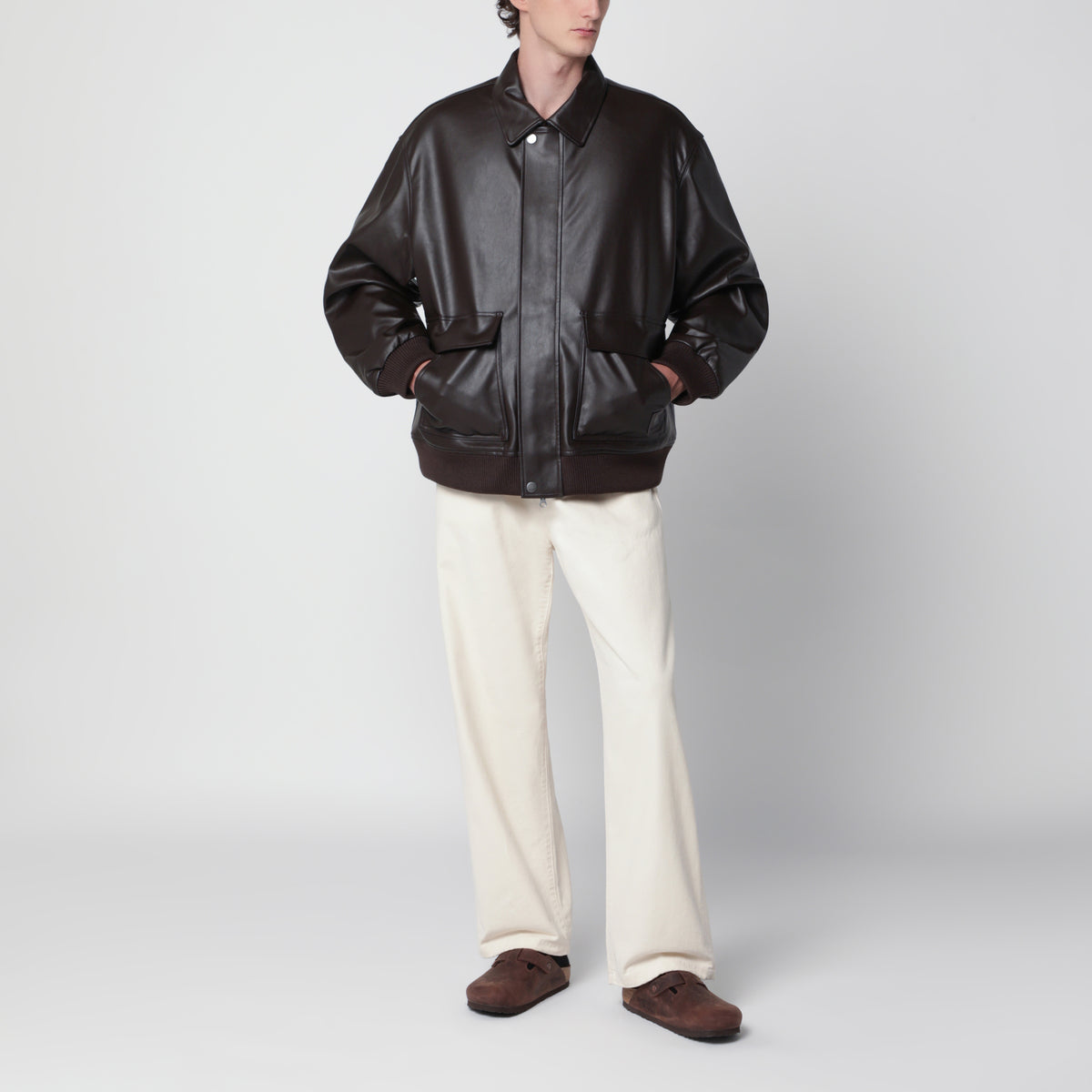 Veste Arizona tabac en cuir synthétique