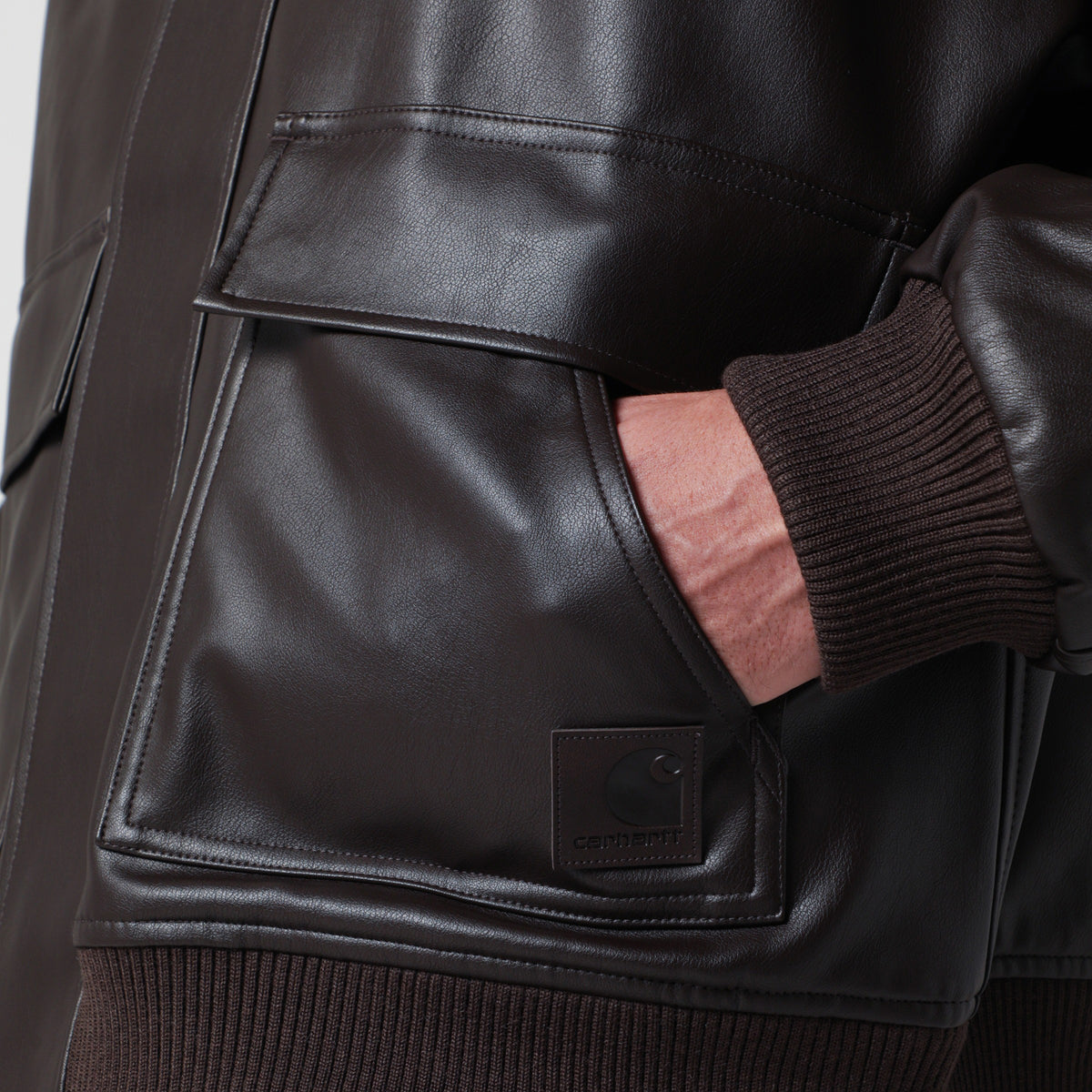 Veste Arizona tabac en cuir synthétique