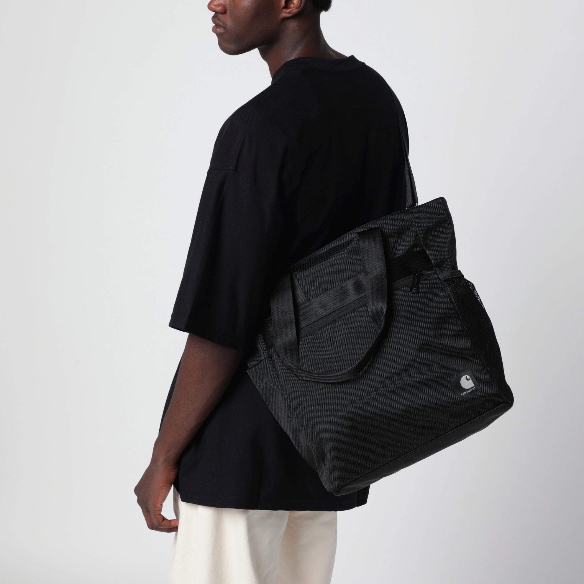 Borsa tote Richmond nera in nylon