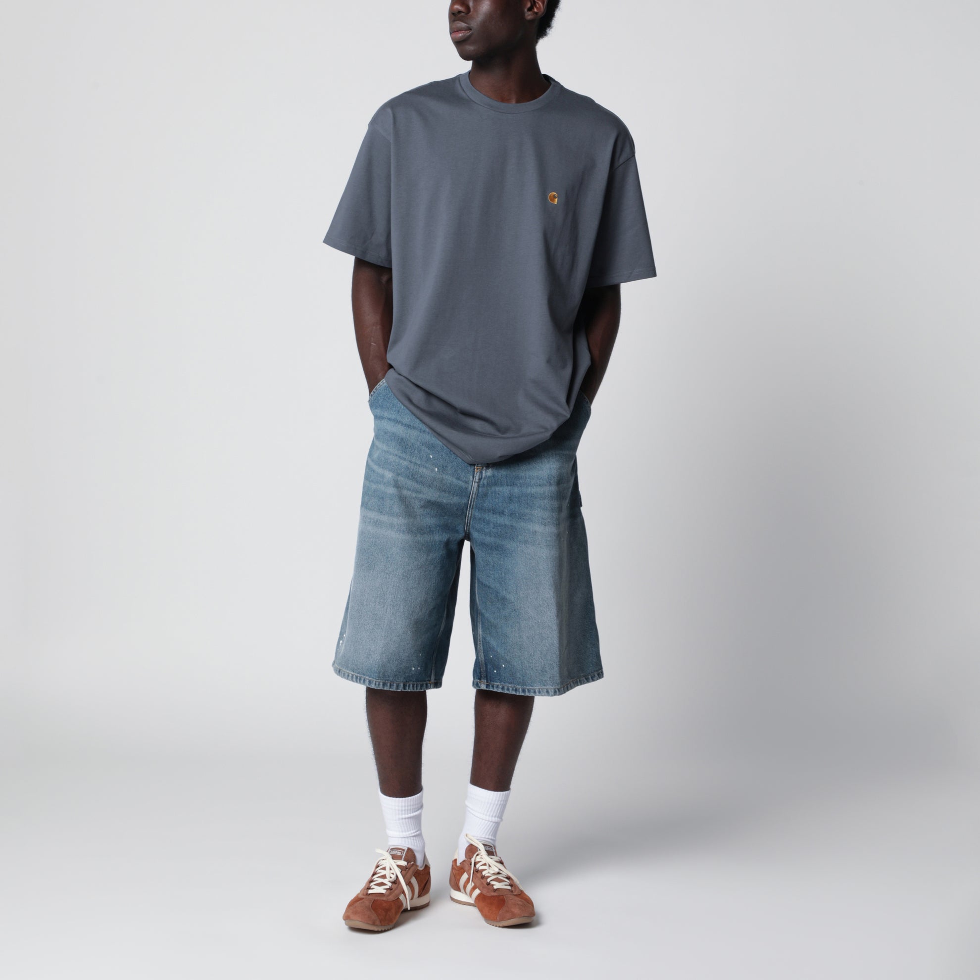Pantaloncini OG Single Knee Short in denim blu