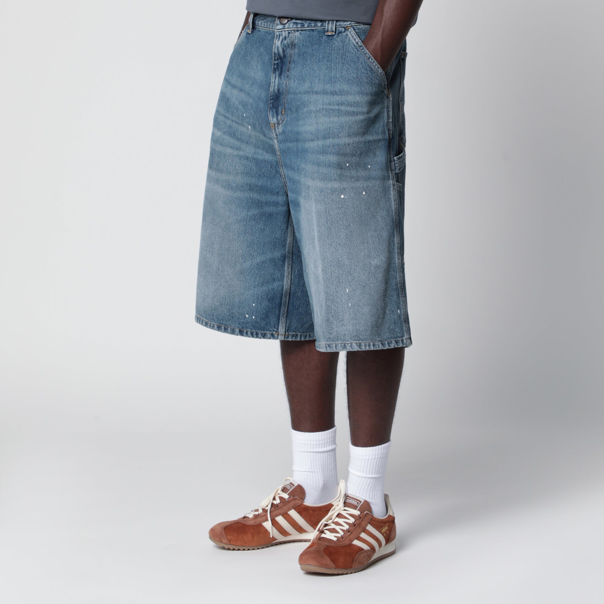 Pantaloncini OG Single Knee Short in denim blu