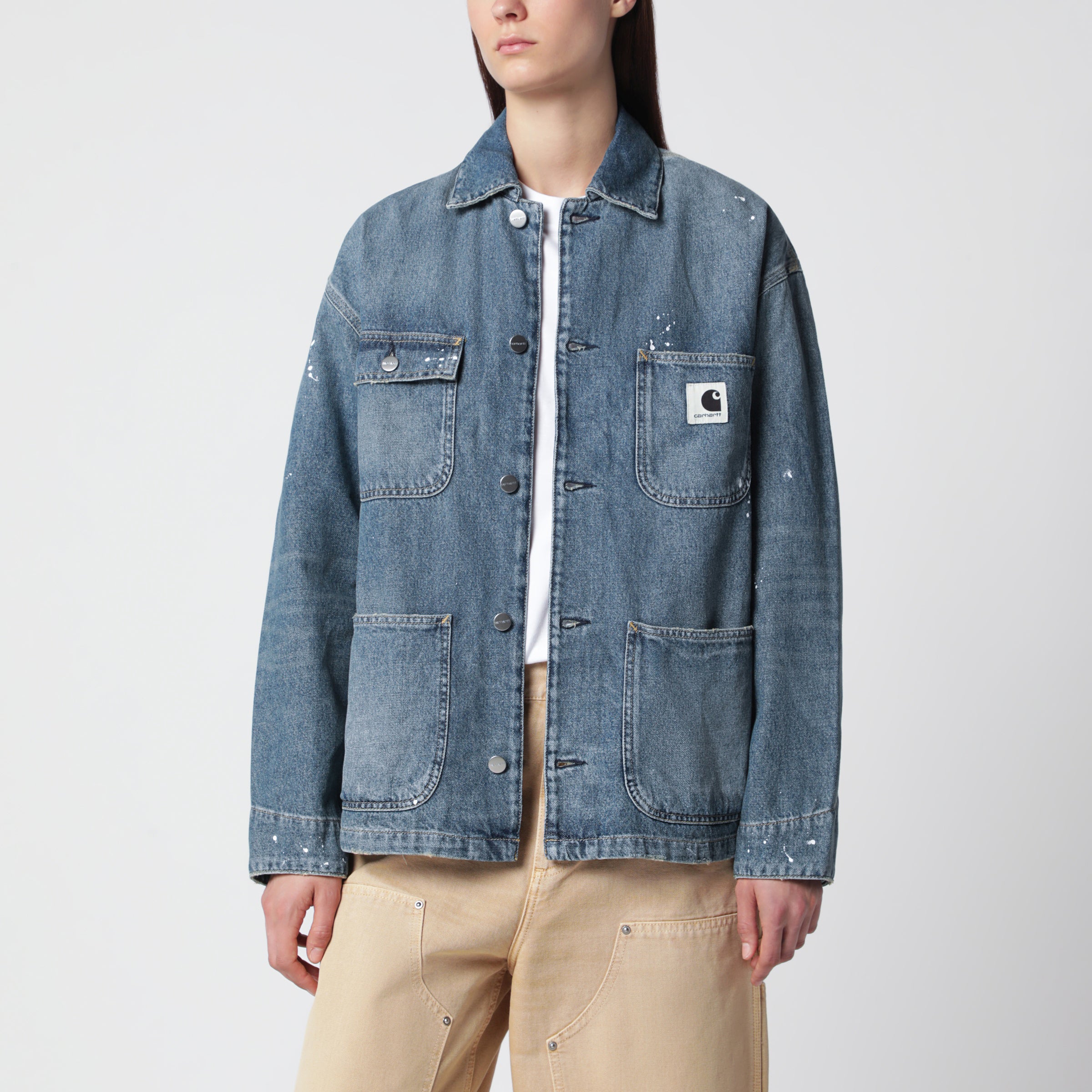 Carhartt WIP OG Michigan jacket in blue destroyed denim | TheDoubleF