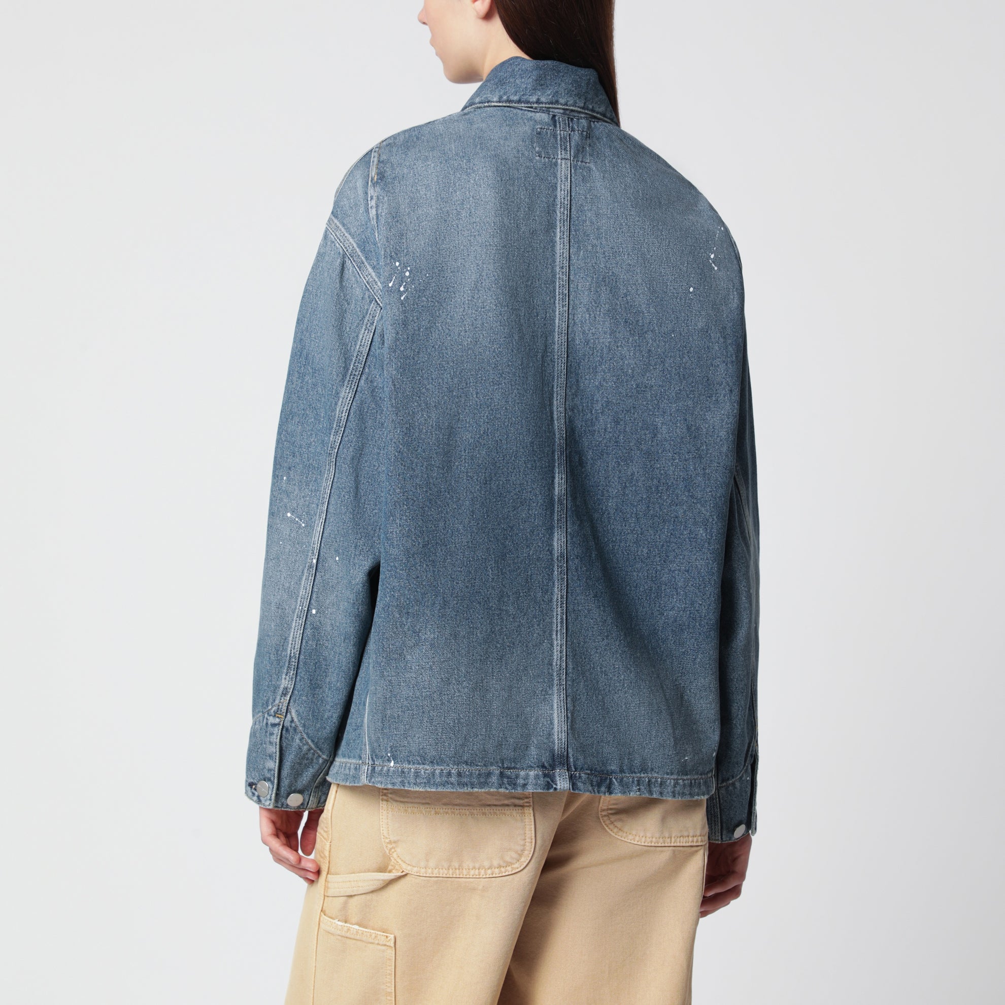 Giacca OG Michigan in denim destroy blu