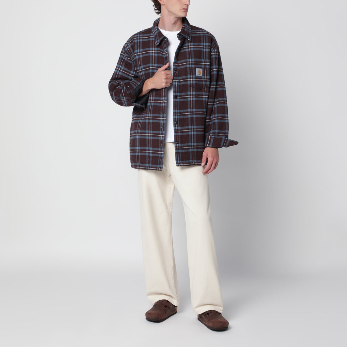Giacca camicia Baird a quadri in cotone