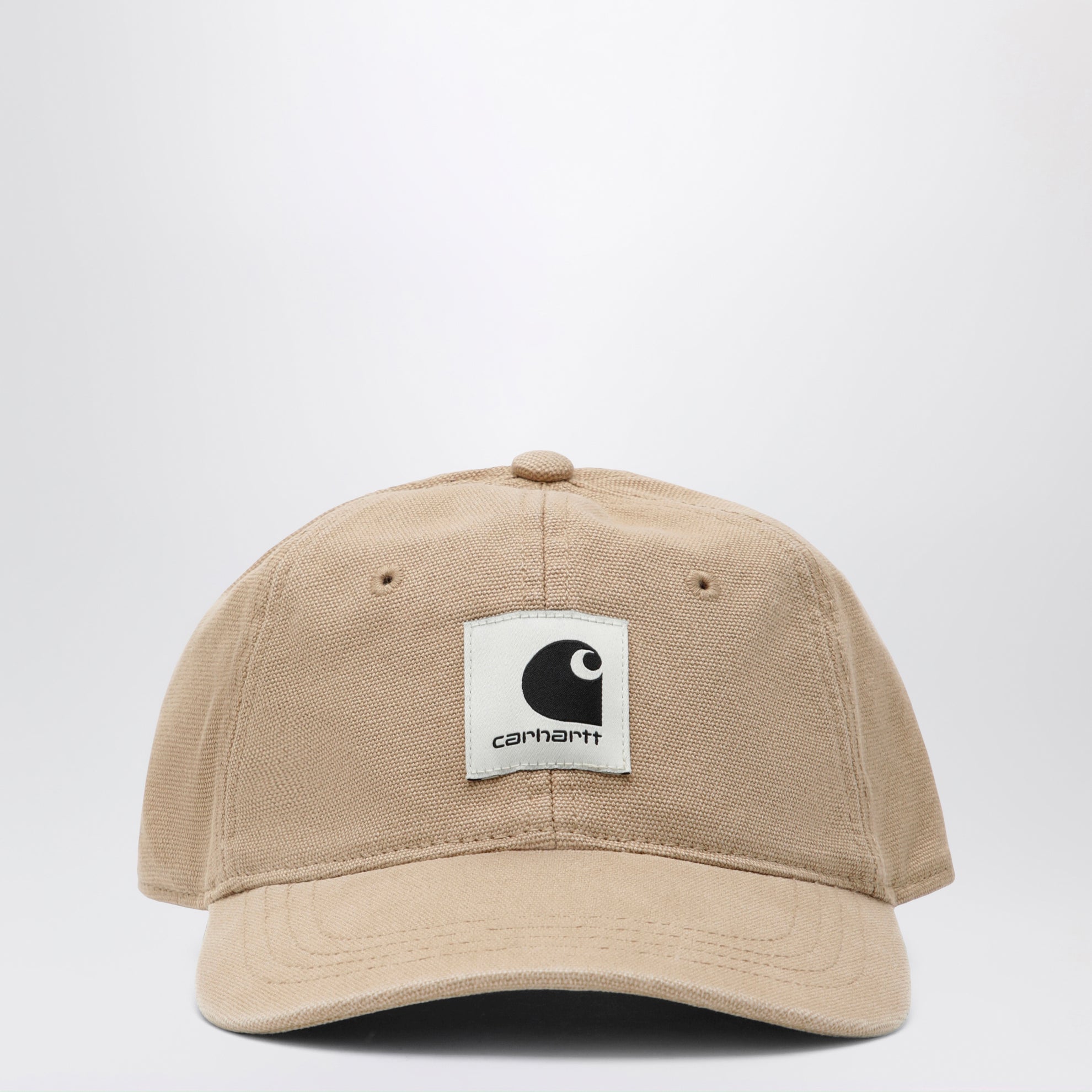 Canvas Cap aus Baumwoll-Canvas in Dusty Brown Stone Washed
