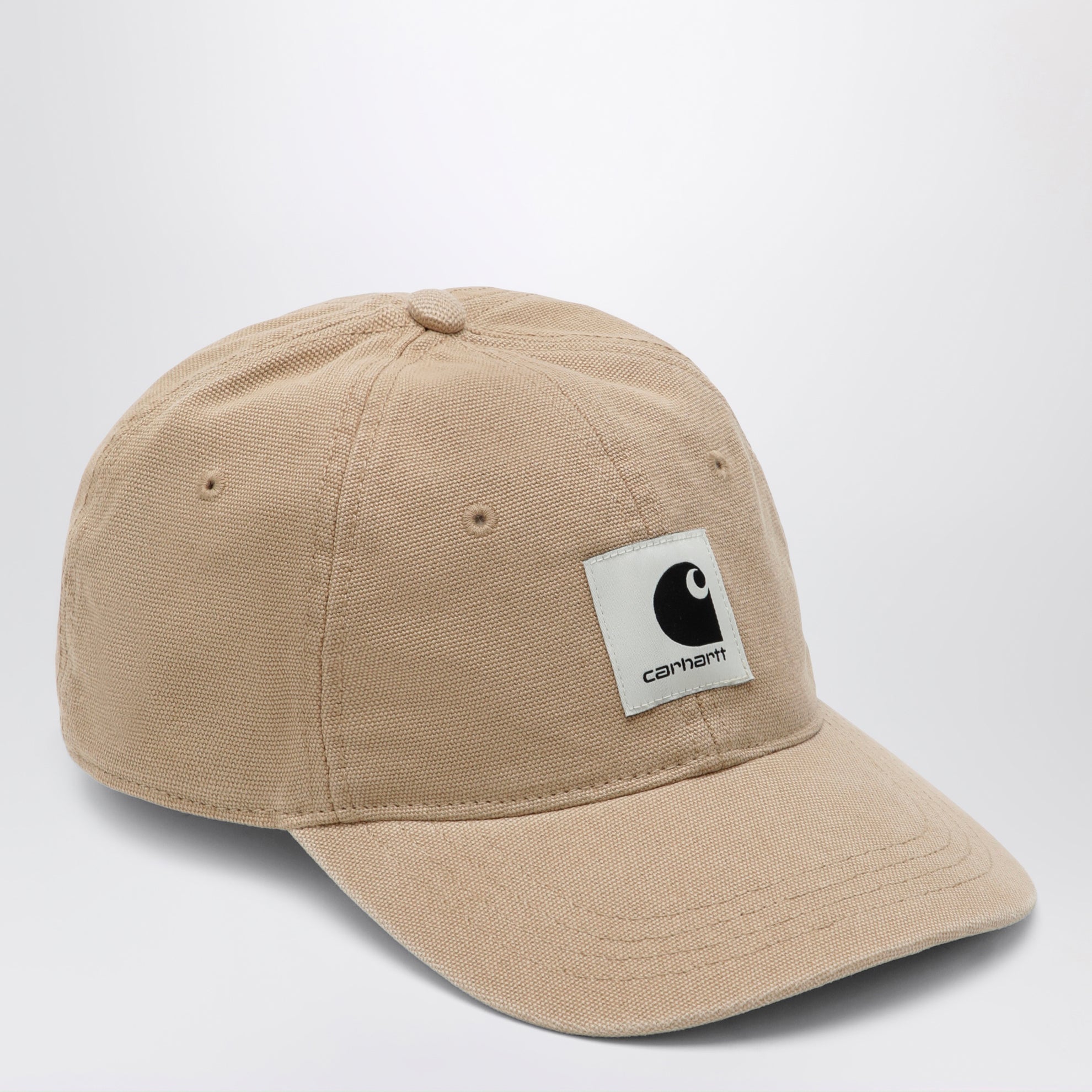 Canvas Cap aus Baumwoll-Canvas in Dusty Brown Stone Washed