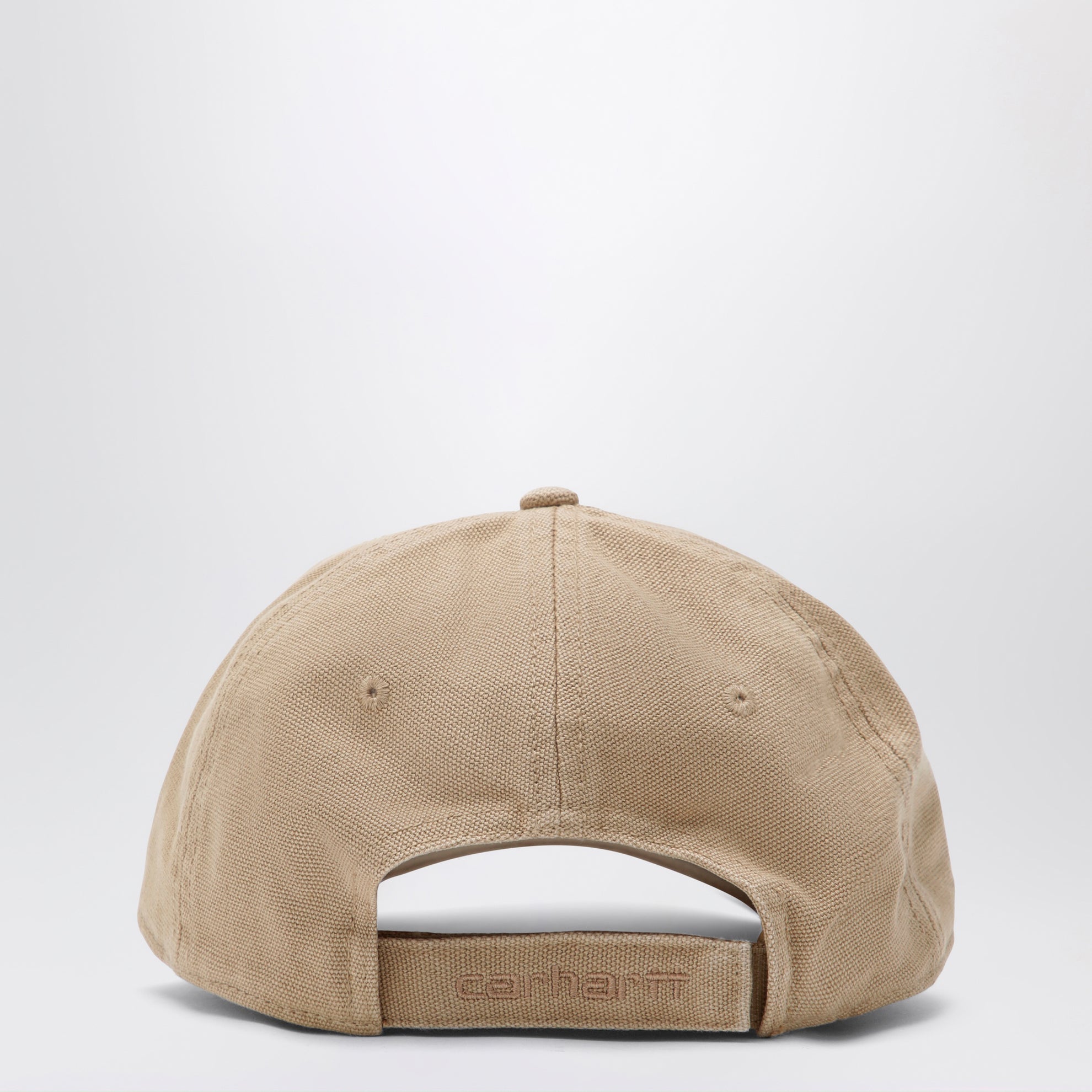 Canvas Cap aus Baumwoll-Canvas in Dusty Brown Stone Washed