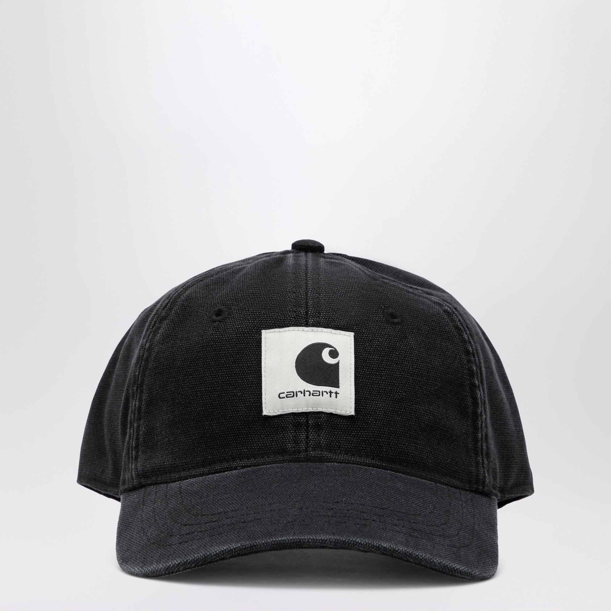 Canvas Cap aus Baumwoll-Canvas in Schwarz