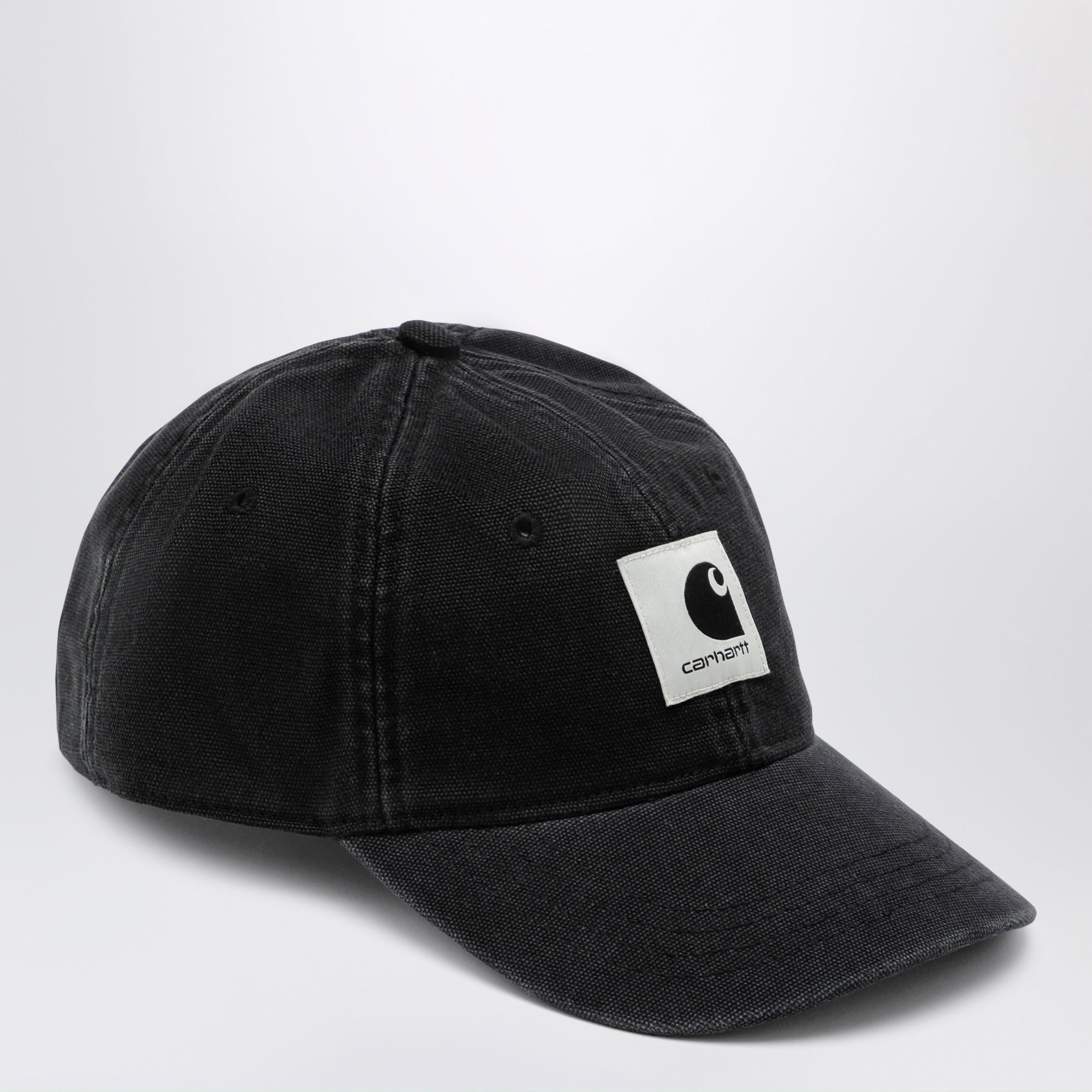 Canvas Cap aus Baumwoll-Canvas in Schwarz