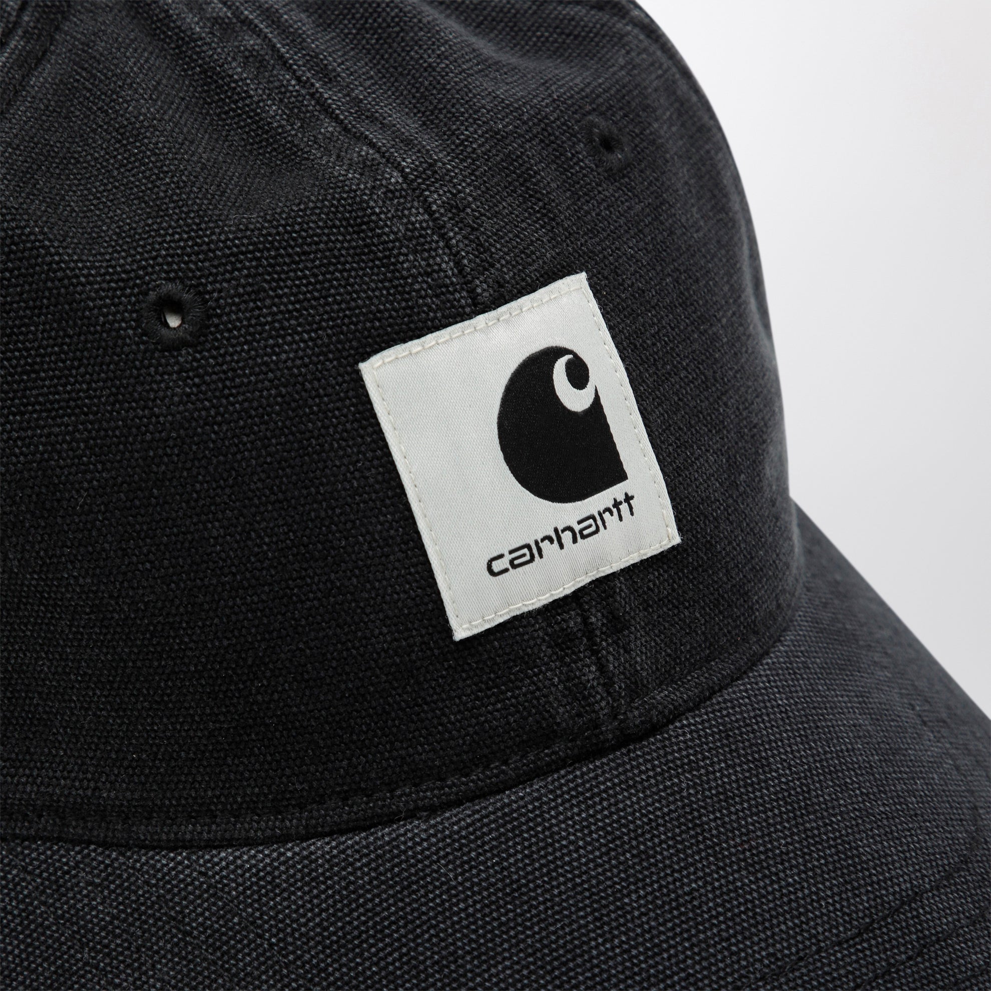 Canvas Cap aus Baumwoll-Canvas in Schwarz