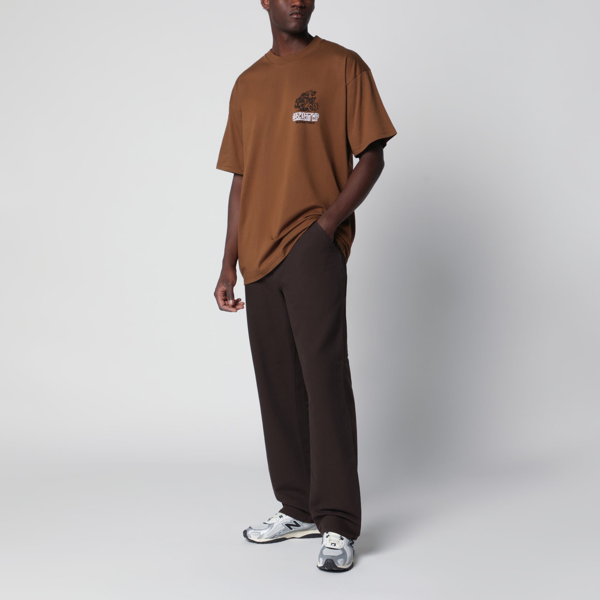 T-shirt Hot Rat en jersey de coton marron