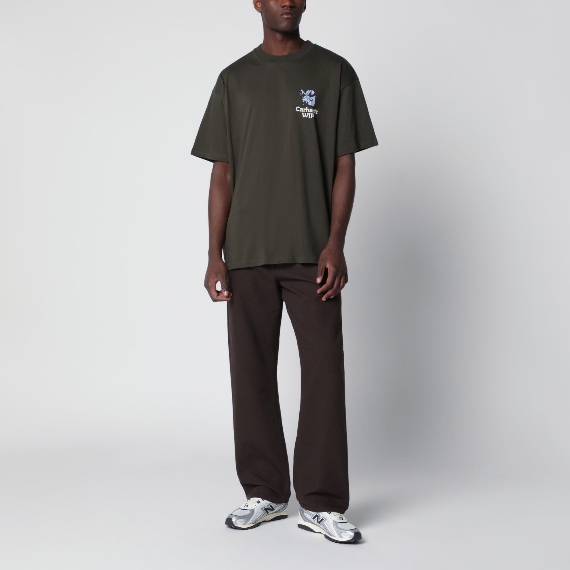 T-shirt Grape Picker en coton vert cyprès