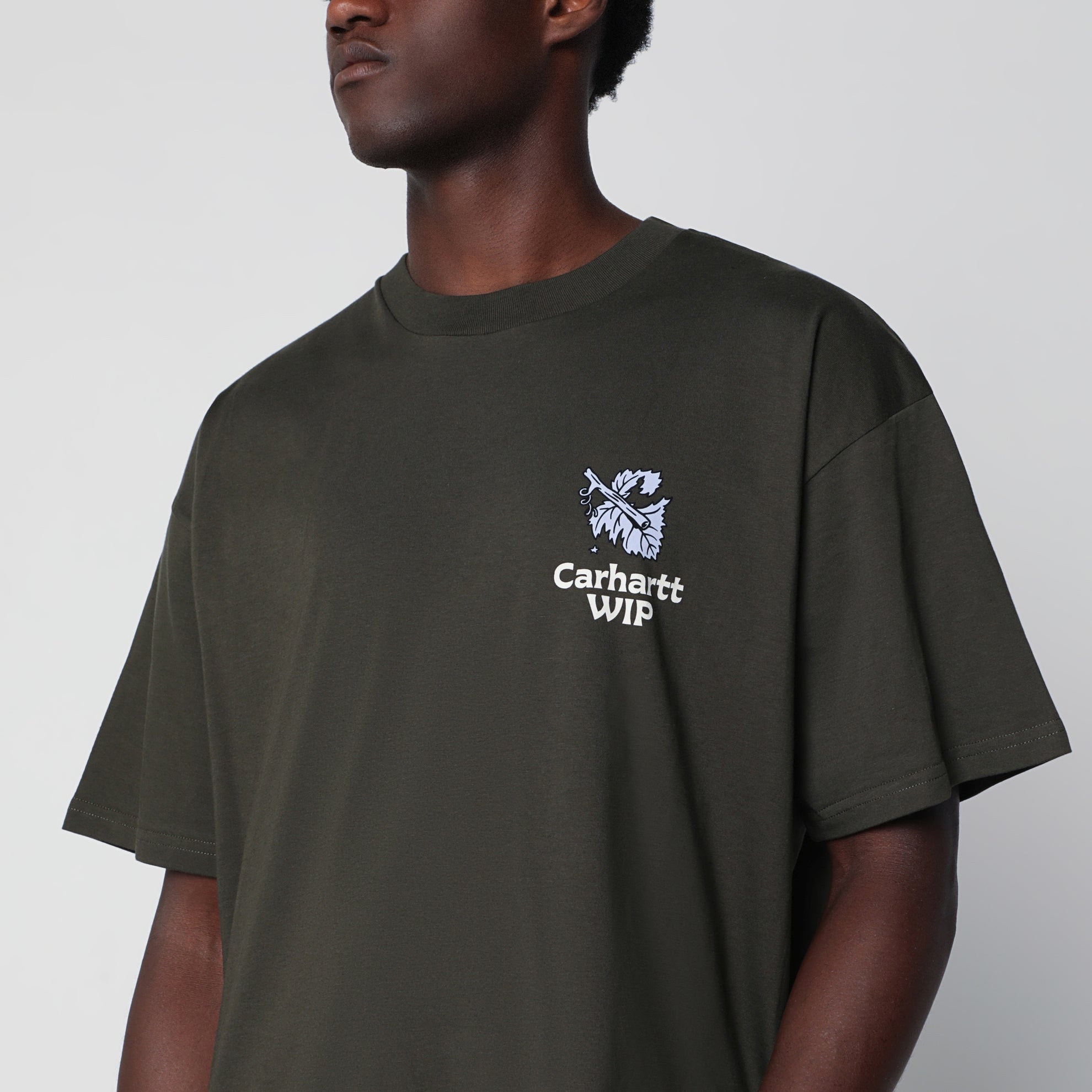 T-shirt Grape Picker en coton vert cyprès
