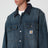 Giacca-camicia Oakland blu in denim di cotone