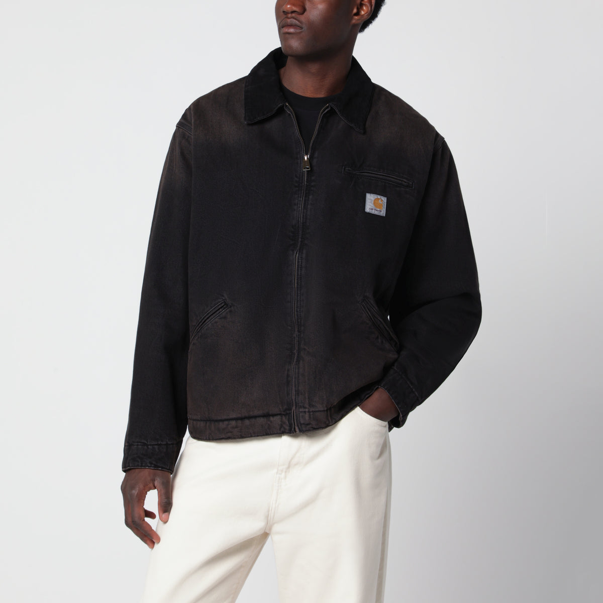 OG Detroit black cotton denim jacket