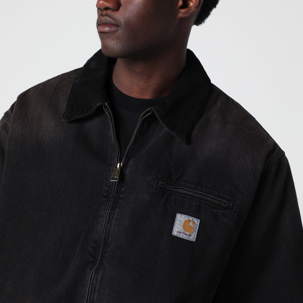 OG Detroit black cotton denim jacket