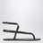 Black smooth leather crossover sandals