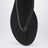 Black smooth leather crossover sandals
