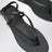 Black smooth leather crossover sandals