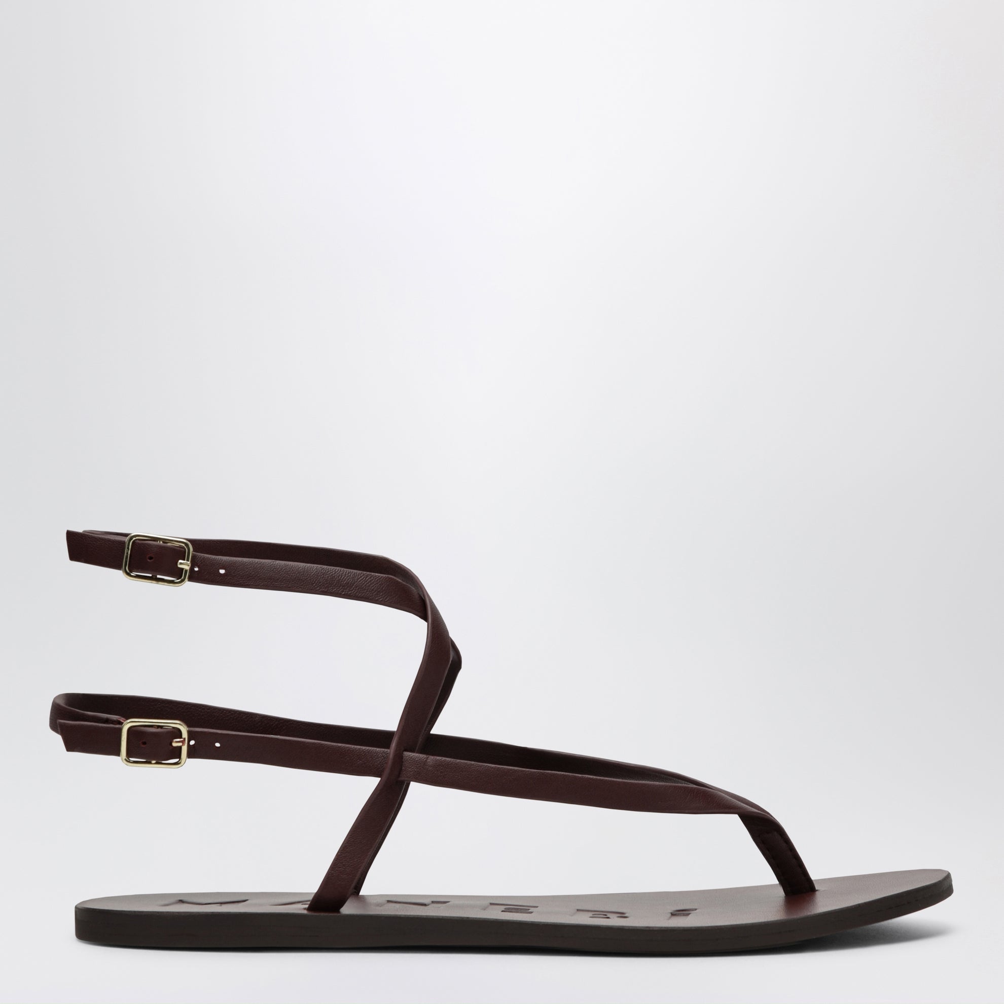 Sandali infradito color burgundy