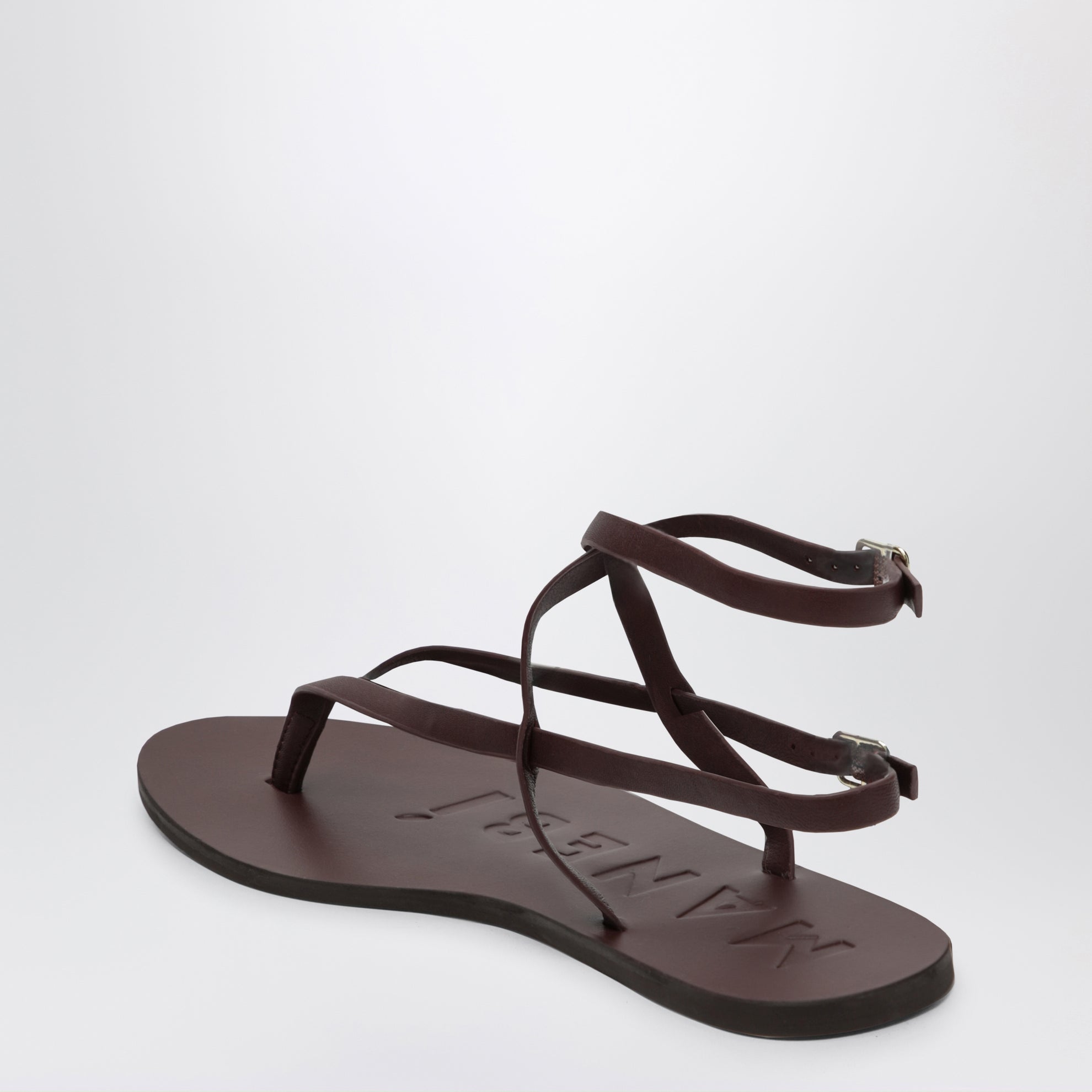 Sandali infradito color burgundy