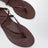Sandali infradito color burgundy