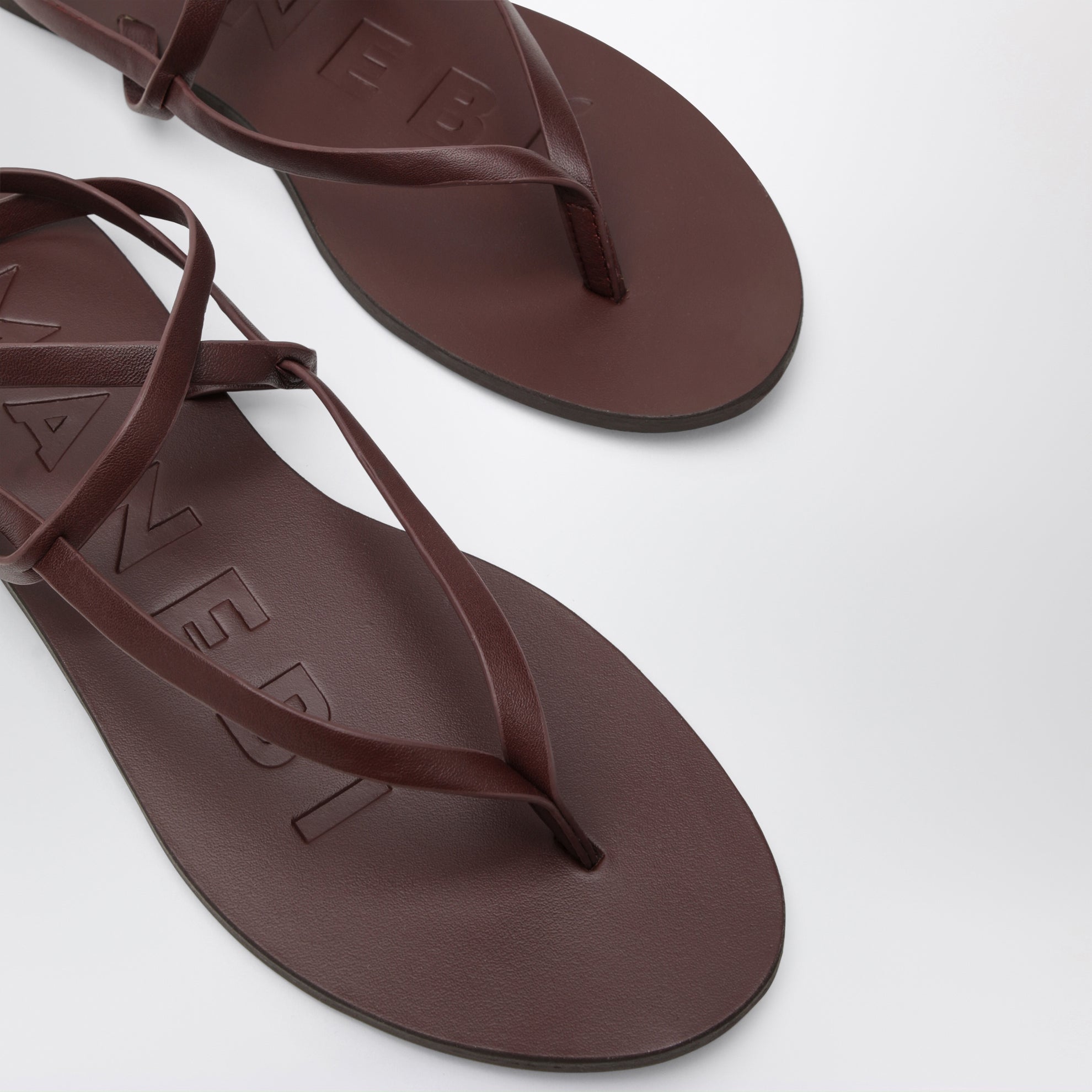 Sandali infradito color burgundy