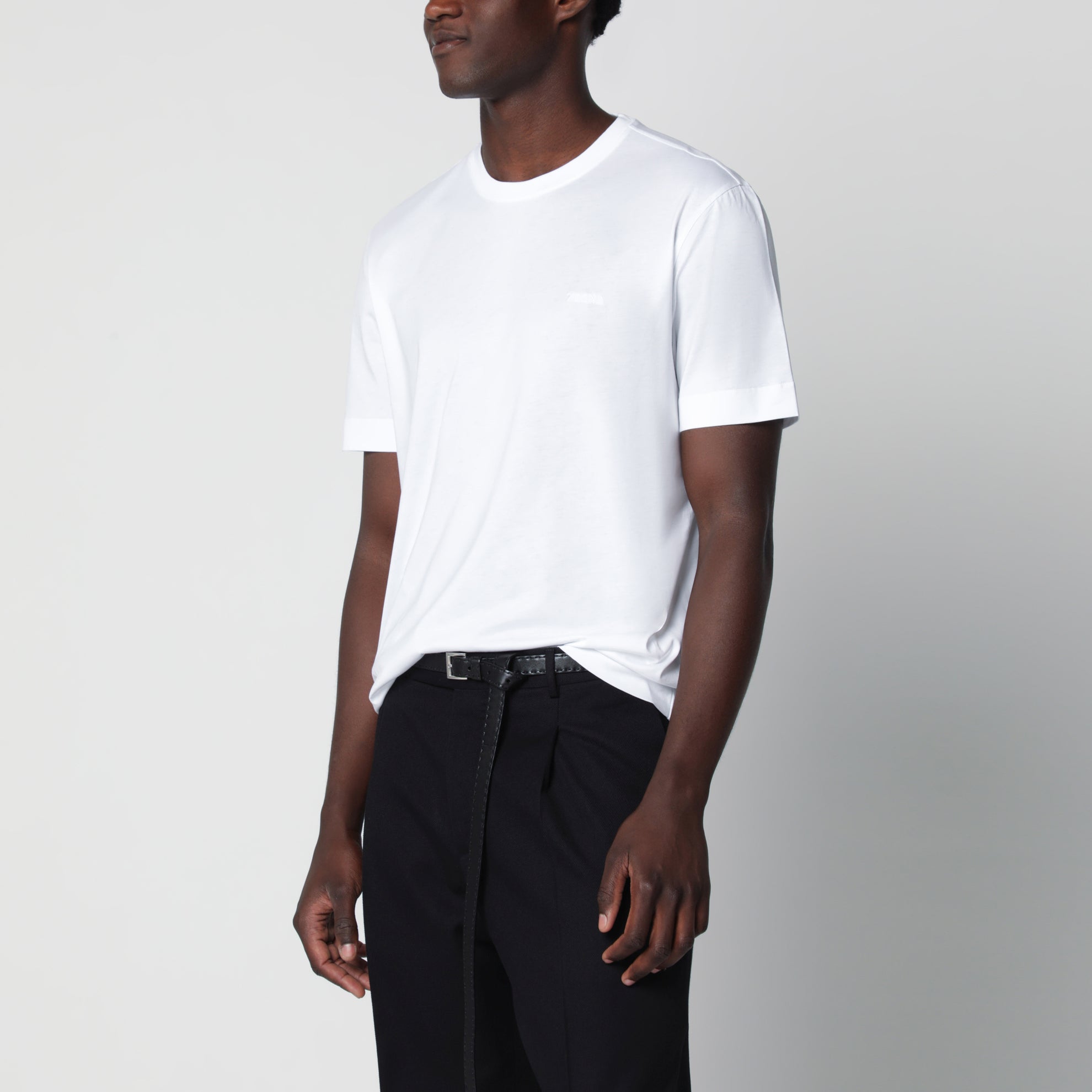 T-shirt blanc en coton