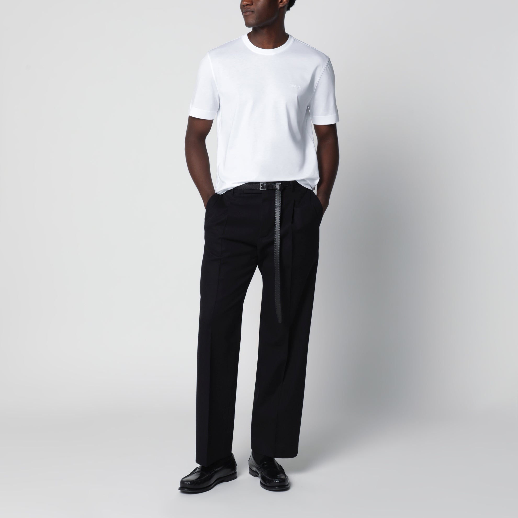 T-shirt blanc en coton