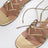 Low gold leather sandal